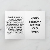 古いタコスの一続き カード (内部)