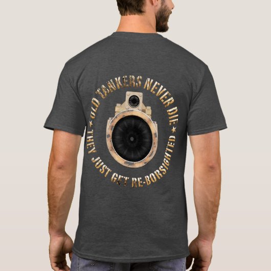 「古いタンカー」Tシャツ Tシャツ (裏面)