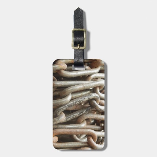 古いチェーンラゲージタグ ラゲッジタグ (正面縦)