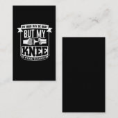 古いチタン製膝の人工膝関節置換術 名刺 (正面/裏面)