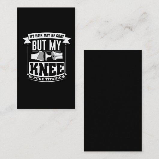 古いチタン製膝の人工膝関節置換術 名刺 (正面/裏面)