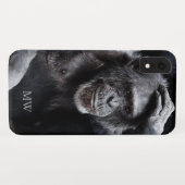 古いチンパンジーカスタムモノグラム電話ケース Case-Mate iPhoneケース (裏面(横))