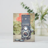 古いツインレンズカメラ ポストカード (スタンド正面)