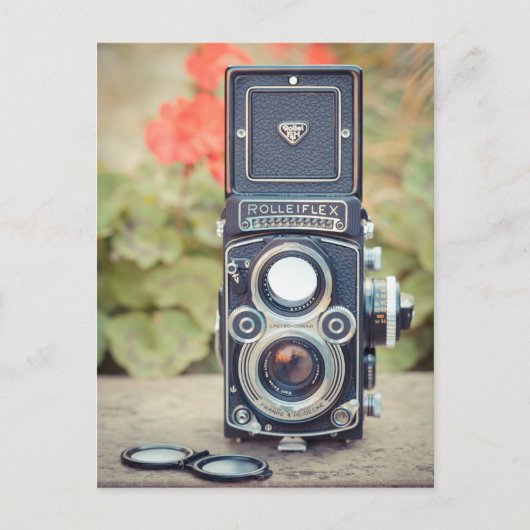 古いツインレンズカメラ ポストカード (正面)