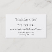 古いツリーのソーシャルメディアアイコンを持つ小売業 名刺 (裏面)