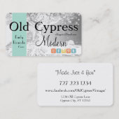 古いツリーのソーシャルメディアアイコンを持つ小売業 名刺 (正面/裏面)