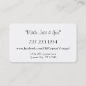 古いツリーのソーシャルメディアアイコンを持つ小売業 名刺 (裏面)