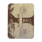 古いツリー文字列ライトセーブザデートマグネット マグネット (縦)