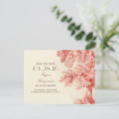 古いツリー絵を描ヴィンテージは日付はがきを保存 案内ポストカード (スタンド正面)