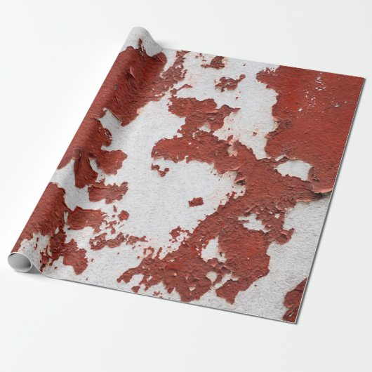 古いテクスチャの背景にひびの入ったコンクリートヴィンテージが表示されました ラッピングペーパー (アンロールド)