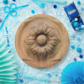 古いテラコイタリアンッタフローラ斑、ロゼット瓦 ペーパープレート (パーティー)