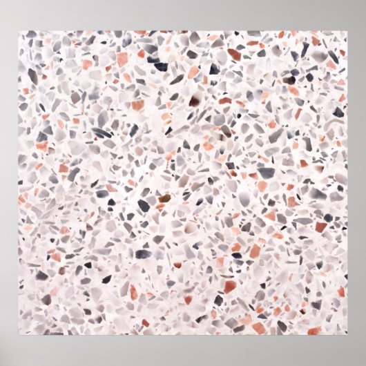 古いテラッツォのテクスチャ、ハンパーパターン。 ポスター (正面)