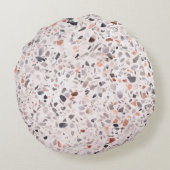 古いテラッツォのテクスチャ、ハンパーパターン。 ラウンドクッション (裏面)