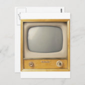 古いテレビ ポストカード (正面/裏面)