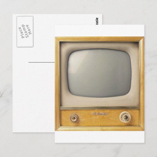 古いテレビ ポストカード (正面/裏面)