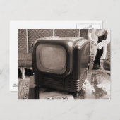 古いテレビ ポストカード (正面/裏面)