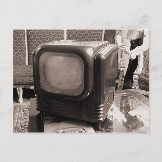 古いテレビ ポストカード (正面)
