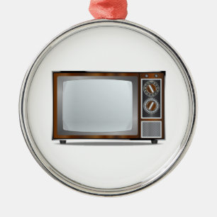 古いテレビ メタルオーナメント