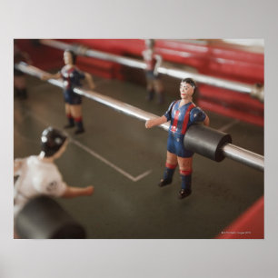 古いテーブルサッカー選手 ポスター