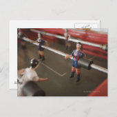 古いテーブルサッカー選手 ポストカード (正面/裏面)