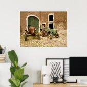 古いトラクターのキャンバス印刷 ポスター (ホームオフィス)