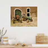 古いトラクターのキャンバス印刷 ポスター (キッチン)