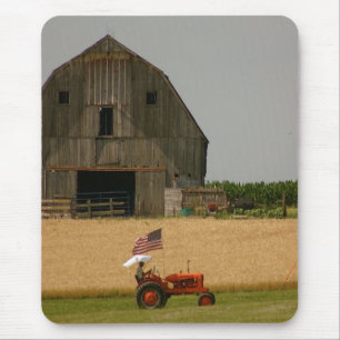 古いトラクターの愛国心が強いマウスパッド: Allis Chalmers マウスパッド