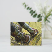 古いトラクターの油圧ホース ポストカード (スタンド正面)