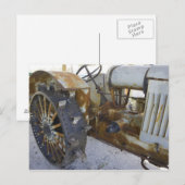 古いトラクター ポストカード (正面/裏面)