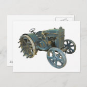 古いトラクター ポストカード (正面/裏面)