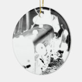 古いトラクター – 負 セラミックオーナメント (左)