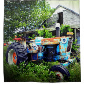 古いトラクタ シャワーカーテン (正面)