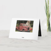 古いトラックおよびテント小屋の挨拶状 カード (裏面)