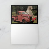 古いトラックおよびテント小屋の挨拶状 カード (内部)