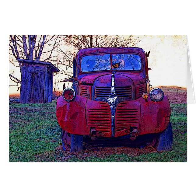 古いトラックおよび離れ家 (正面横)