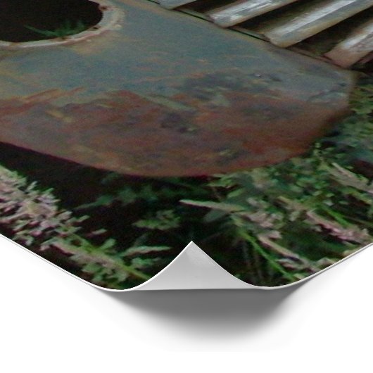 古いトラックのキャンバス印刷 ポスター (角)