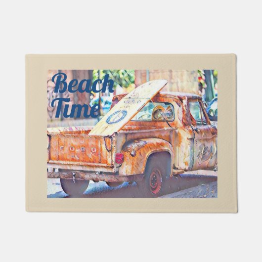 古いトラックの背面のサーフボード ドアマット (正面)