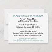 古いトラックの退職パーティーかマイル標石の誕生日 招待状 (裏面)