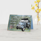 古いトラックカーカードカスタマイズ カード (黄色い花)