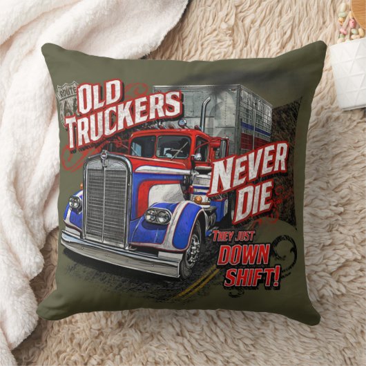 古いトラック運転手は決して死なない クッション (ブランケット)