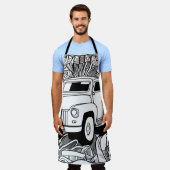 古いトラック エプロン (着用した状態)