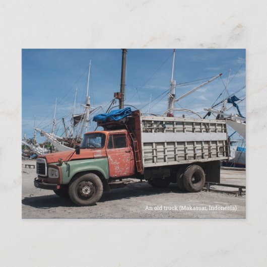 古いトラック ポストカード (正面)