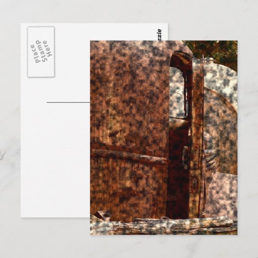 古いトラック ポストカード (正面/裏面)