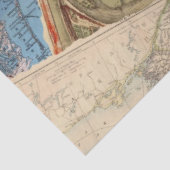 古いトラベルマップヴィンテージコラージュ 薄葉紙 (詳細)