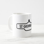 古いトロントの道路標識-セントジョージの通り コーヒーマグカップ (正面左)