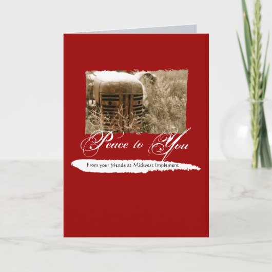 古いト企業のラクター付きクリスマスカード シーズンカード (正面)