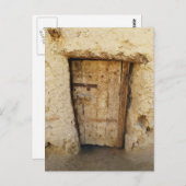 古いドアシワオアシス、エジプトの泥れんが造りの家 ポストカード (正面/裏面)