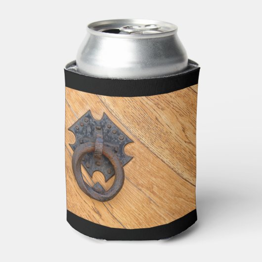 古いドアノッカー 缶クーラー (缶正面)
