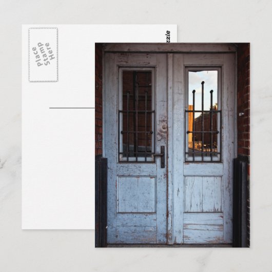 古いドア ポストカード (正面/裏面)