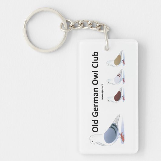 古いドイツのフクロウクラブキーホルダー キーホルダー (正面)